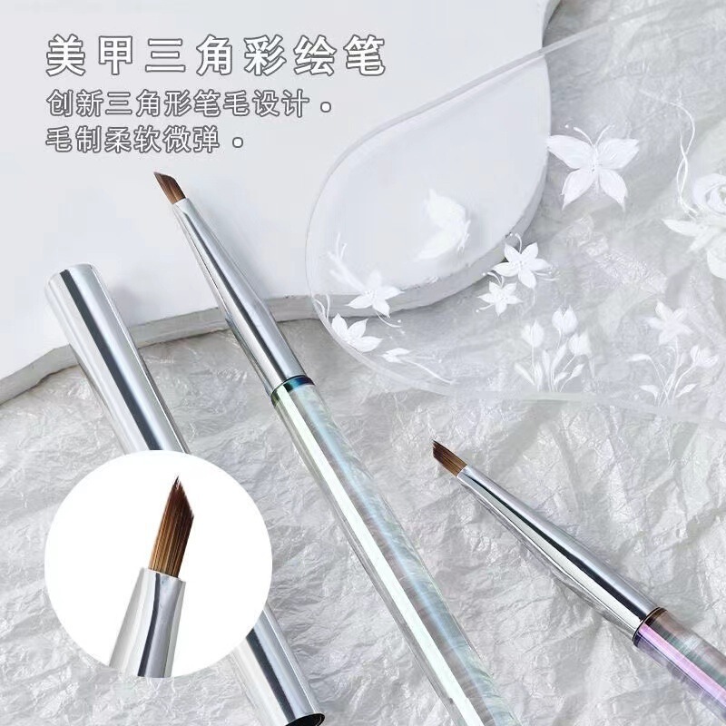 Little Red Book Nail Art Triangle Pen Painted Pen Leaf Petal Painting Butterfly Painted Glue Brush Embossed Pen Nail Shop