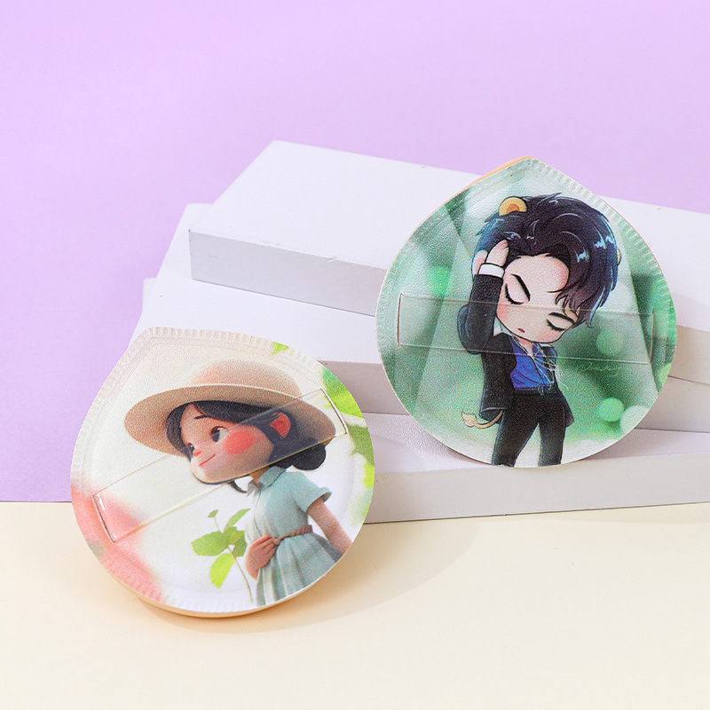 100 puntos de algodón de azúcar soplo Q bomba fábrica realista personalizado estilo lindo poliuretano maquillaje esponja impresión de cojín de aire