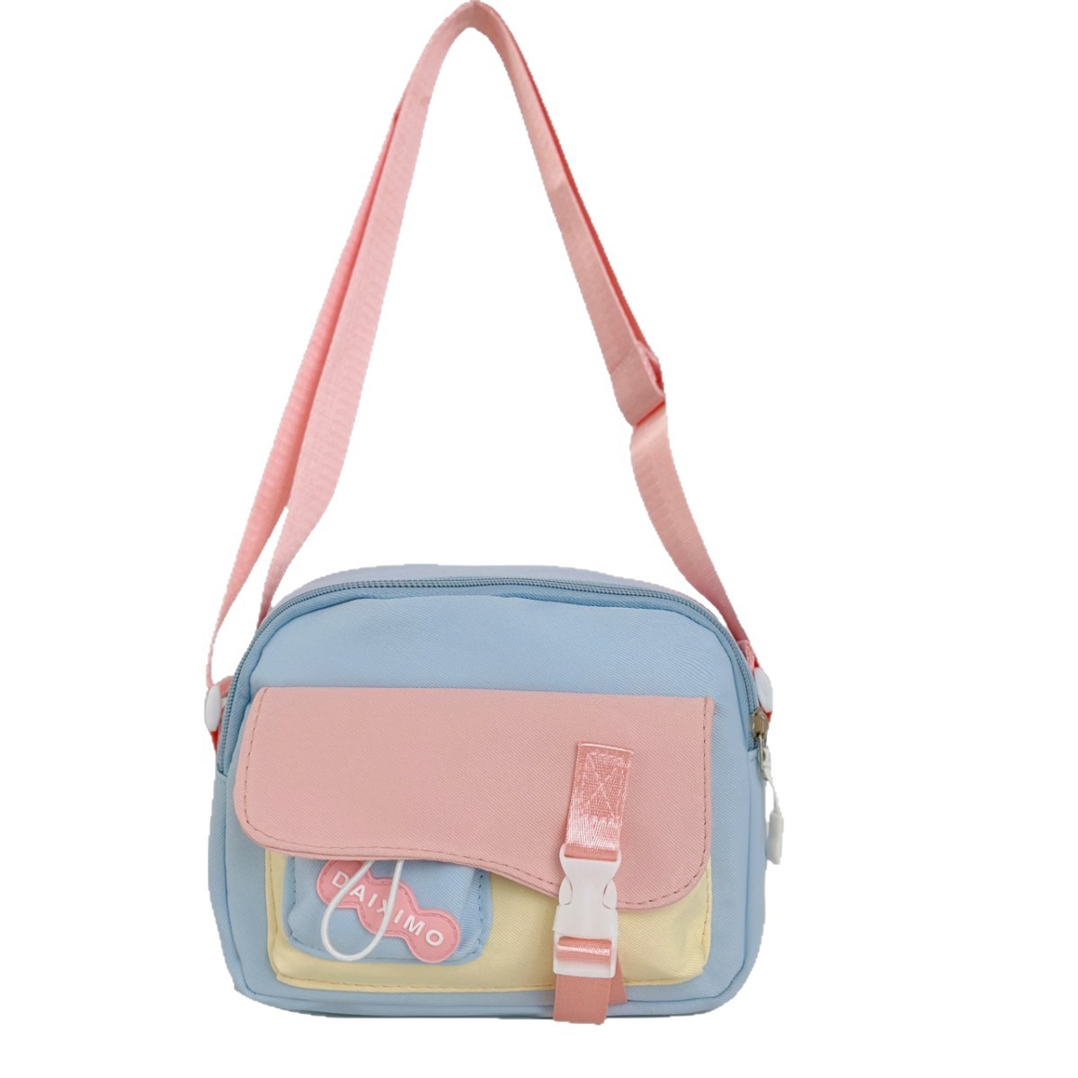 Lindo bolso pequeño femenino japonés color caramelo salvaje estudiante pequeño bolso cuadrado casual de viaje bolso de teléfono móvil bolso de mensajero de moda