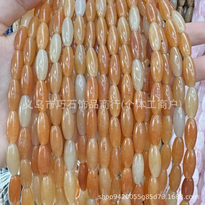 Zərgərlik ara hissələri: eye stone loose beads, spacer - natural-red-aventurine-616mm