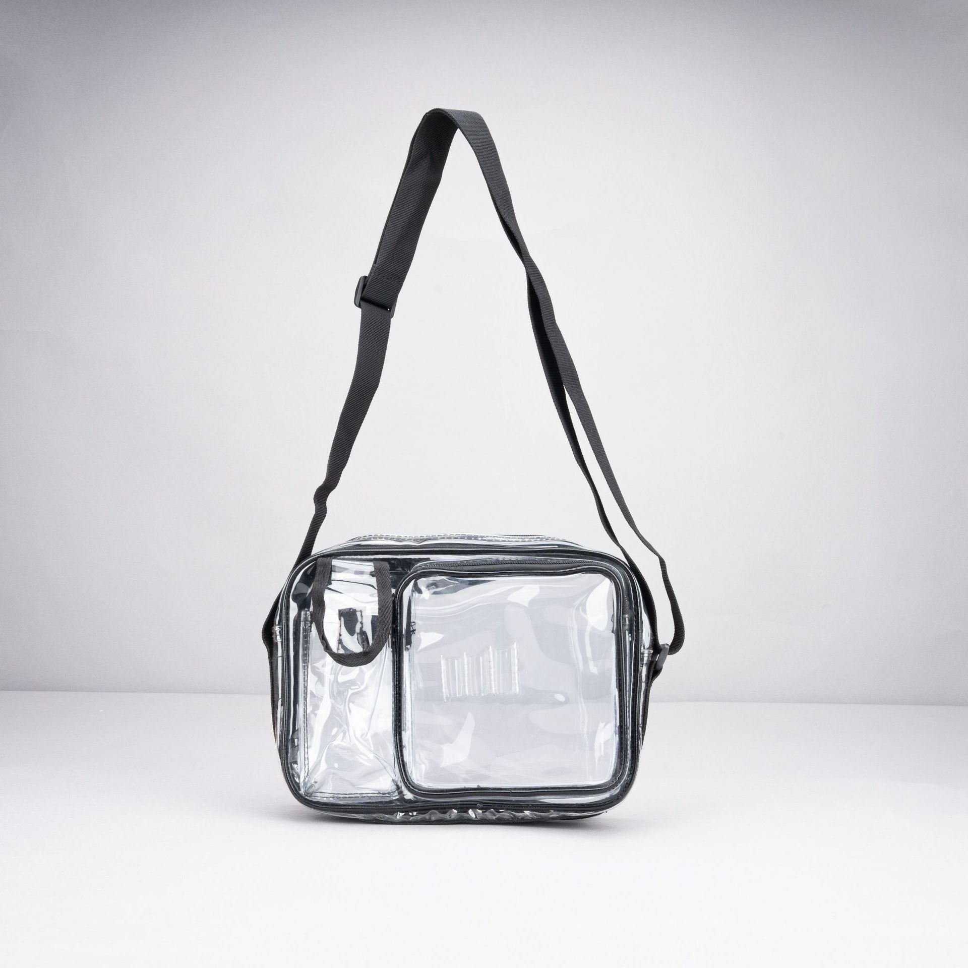 Cold-resistant 26*19*13 double main compartment anti-static dust-free bag, PVC transparent, waterproof, European standard eco-friendly shoulder bag, FAB bag