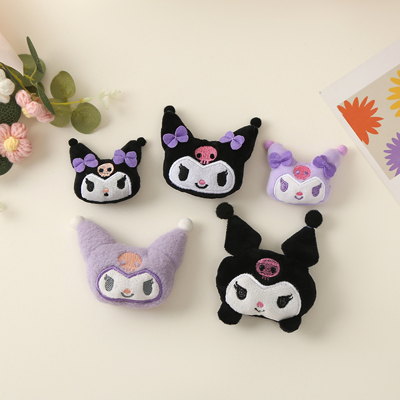 New plush doll cartoon kulomi cotton hair accessories brooch doll diy key chain bag pendant headdress