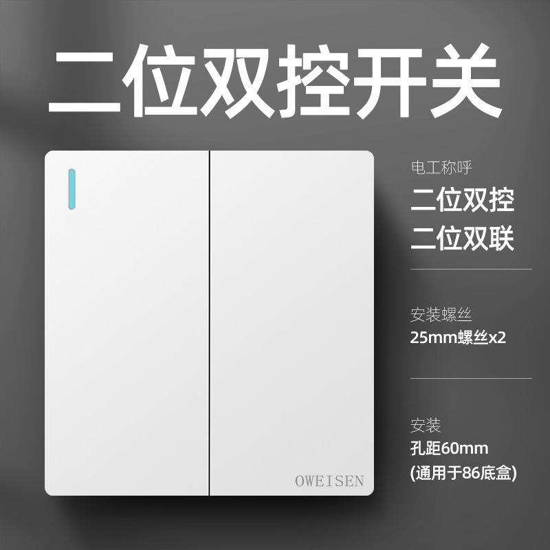 86型白色パネル家庭用大型板暗装壁電源二三コンセント一開エアコン16Aスイッチコンセント|undefined