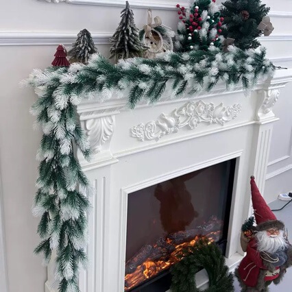 New 1.8m Artificial Plastic Simulation Christmas Rattan Pine Needle Dog Tail Rattan Halloween Party Home Decoration