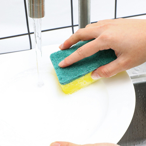 Sponge scrub double-sided magic scrub dishcloth cleaning decontamination scouring pad rag kitchen dish towel pot scrubber bowl scrub