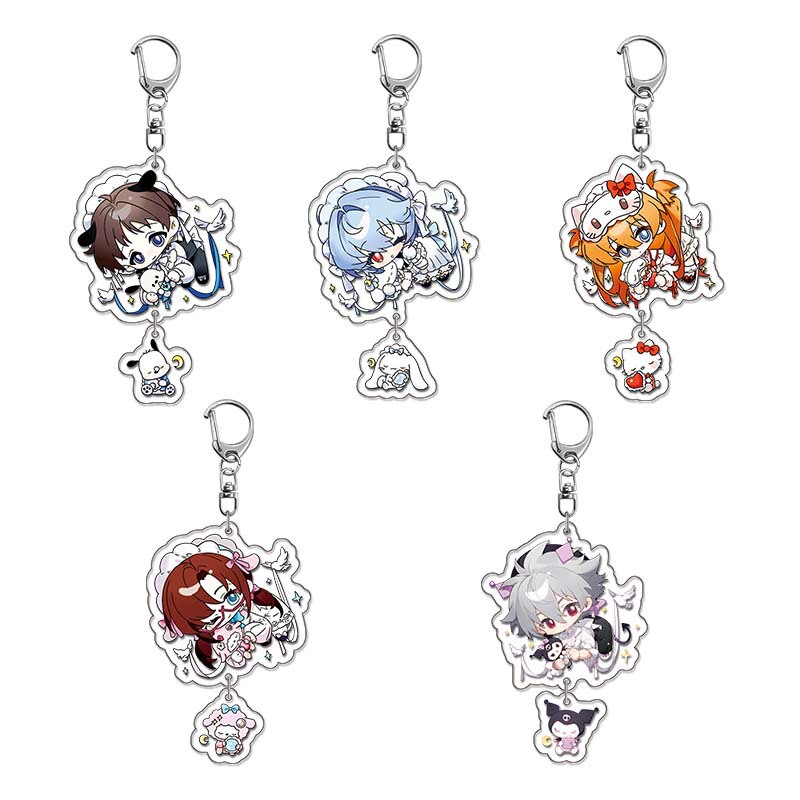 New Century Evangelical Warrior Akika Surrounding EVA Ling Boli Initial Pendant Key Chain Animation Key Chain