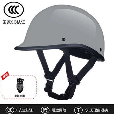 Motosiklet kaskı (dəbilqə) Summer Lightweight Half Helmet Scoop - 3c-cement-ash-face-towel-m