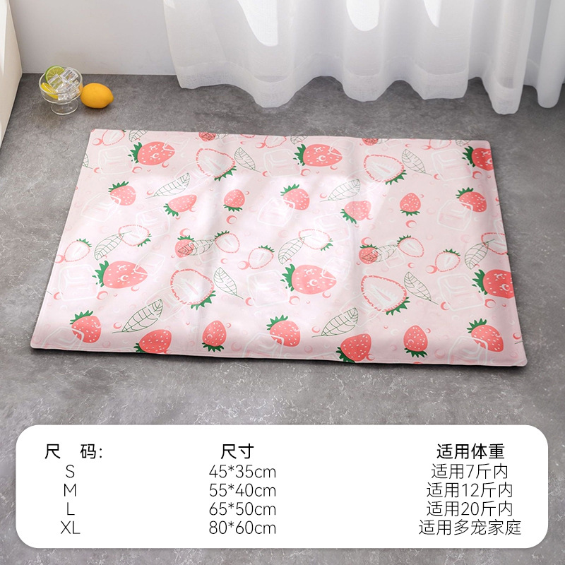 Gatos, enfriamiento de verano, fresas, cubitos de hielo, almohadillas de hielo, perros pequeños y medianos, nidos de hielo para perros, almohadillas para gatos, productos para nidos para mascotas