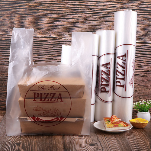 Takeaway food grade plastic 7-inch 9-inch 10-inch 12-inch sushi baking bread pizza packing bags wholesale