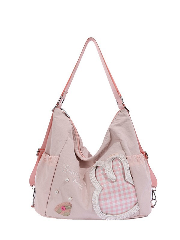 Bolsa multipropósito de dibujos animados coreanos para mujeres verano 2026 nueva moda dulce mochila de hombro de viaje bolsa de ocio image 6
