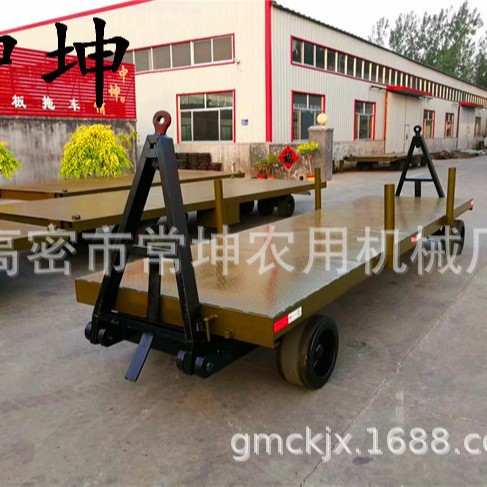 10吨双向牵引拖车  两头转盘平板拖车   厂价平板车销售