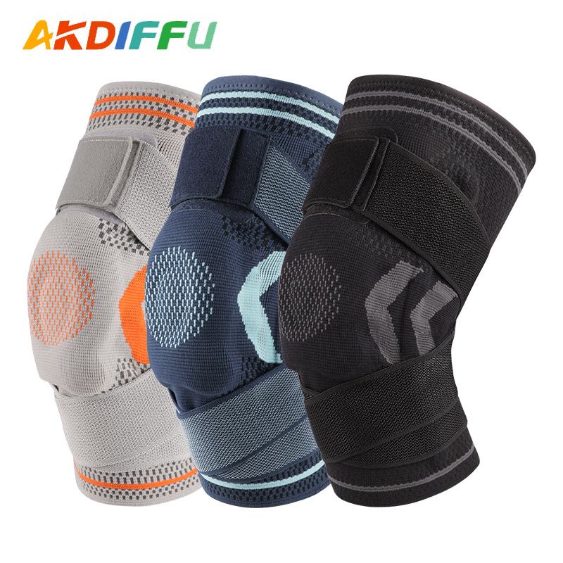 Rodilla deportiva de verano correa de resorte de silicona presurizada rodilla antideslizante mujer y hombre cuerda de salto de acondicionamiento al aire libre