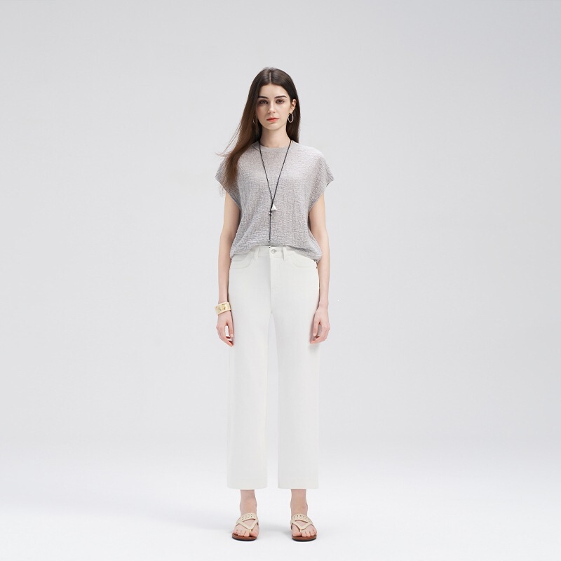 Autumn New Style Jeans, Four-Way Stretch, Soft and Comfortable, Seline Workwear Loose Baguette Straight-Leg Cropped Pants Autumn New Style Jeans, Four-Way Stretch, Soft and Comfortable, Seline Workwear Loose Baguette Straight-Leg Cropped Pants