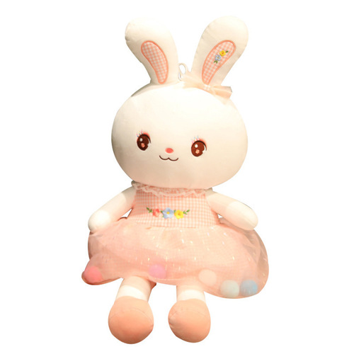 Cute Little Rabbit Plush Toy, Children's Rabbit Throw Pillow, Large Size Doll, claw machine figure, promotional gift