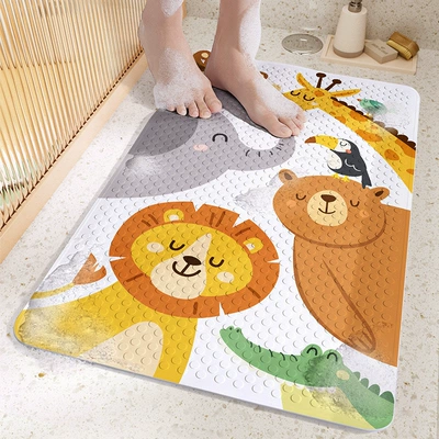 Bathroom Anti-Slip Mat Pvc Environmentally, Avtomobil döşəmə paspasları - 15-a-trace-of-smile-3565cm-environmentally-friendly-material