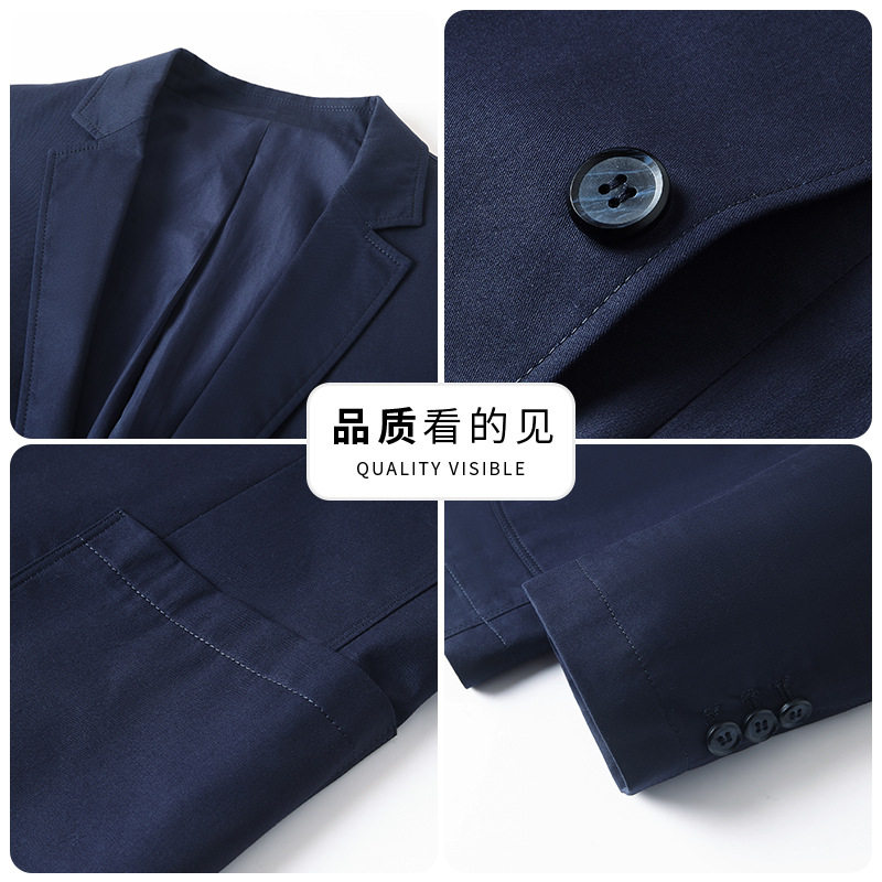 Áo vest nam cotton dáng ôm vừa vặn, cổ vest một hàng hai nút, tay dài, phong cách Hàn Quốc — Màu be, Màu xanh lam, Xanh lục Xám