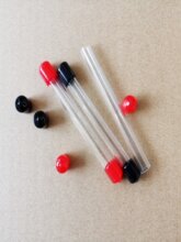 透明PC管透明水管塑料硬管圆管磁片包装圆管带盖子外径10内径8mm