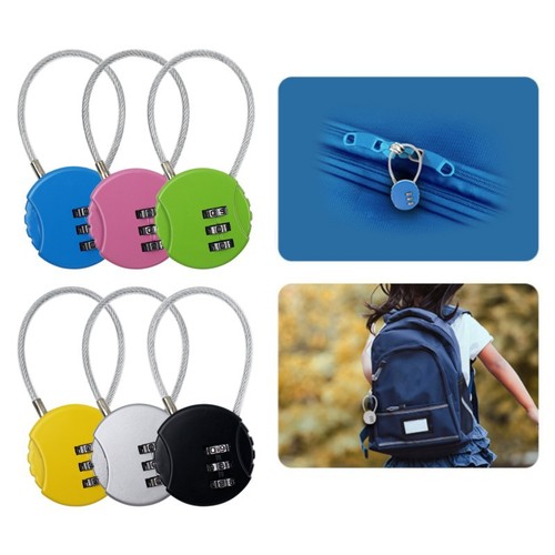 Furniture cabinet helmet extended wire rope combination lock padlock suitcase trolley suitcase anti-theft cartoon lock
