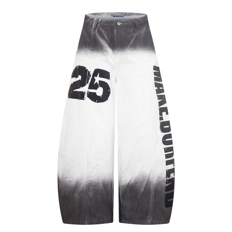 Zongchi Clothing American Retro Style Letter Print Niche Design Unisex Loose Straight-Leg Spring/Summer Denim Pants Zongchi Clothing American Retro Style Letter Print Niche Design Unisex Loose Straight-Leg Spring/Summer Denim Pants