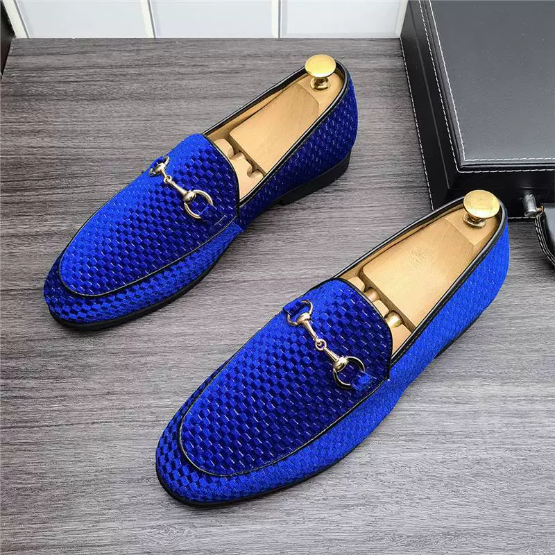 Мужские стильные замшевые лоферы без шнуровки, дышащие универсальные кожаные туфли в деловом стиле в британском стиле.