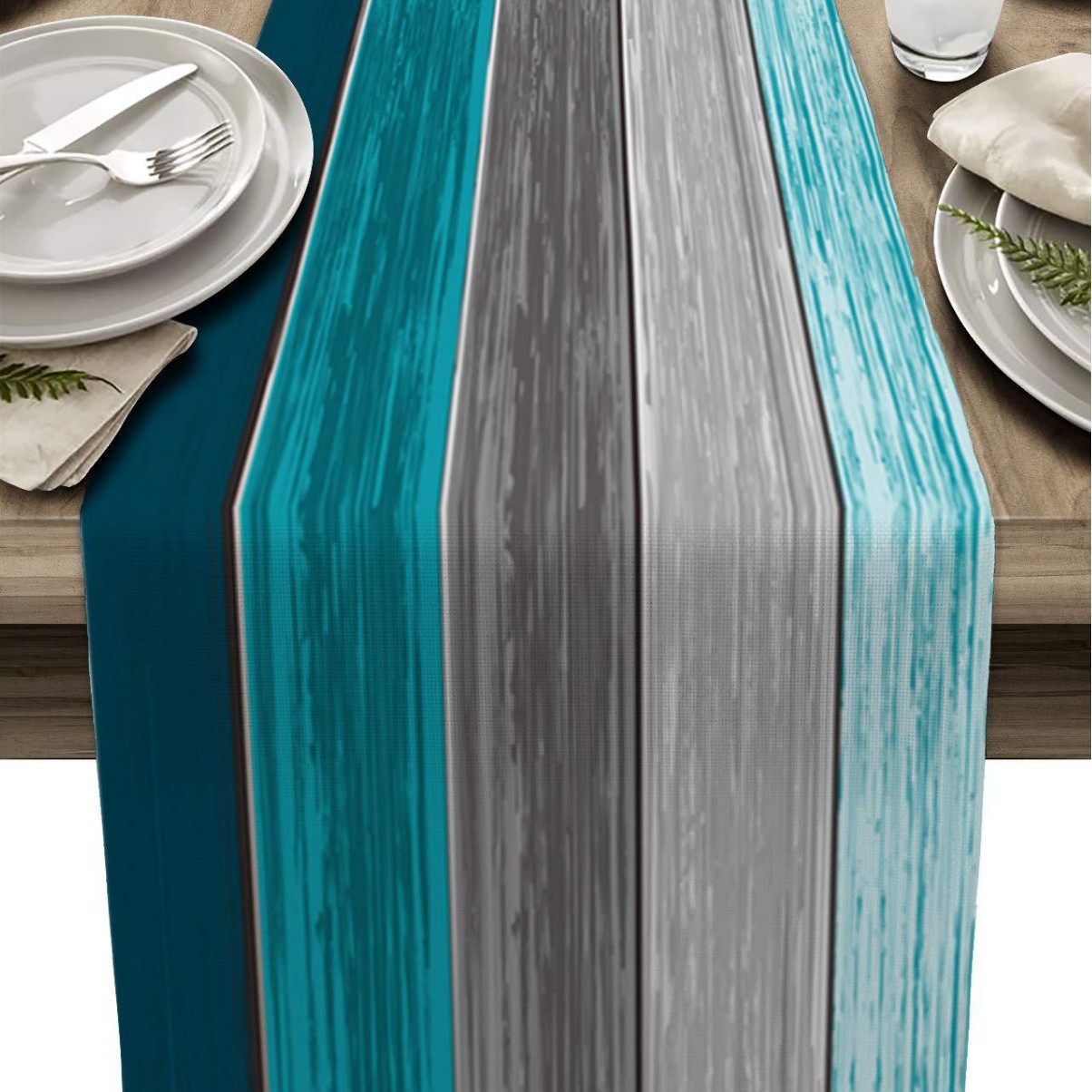 Lino a rayas corredor de mesa Amazon madera grano tela Toalla de mesa mantel decorativo aislamiento antideslizante estera de mesa estera de la tabla de impresión image 11