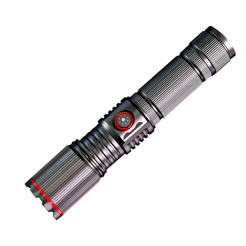 Nueva táctica al aire libre antorcha láser blanca telescópica zoom carga de luz intensa antorcha de aleación de aluminio image 6