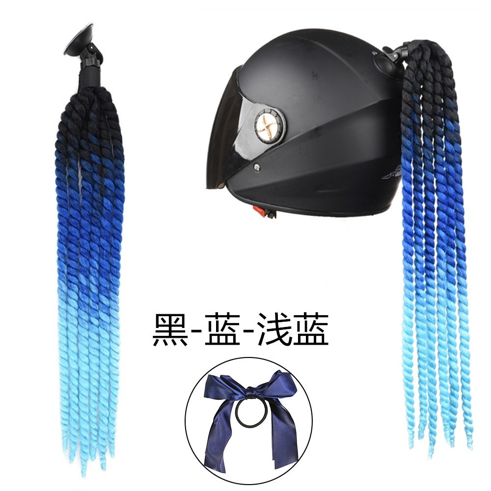 with Bowknot Wig – Baifei Auto Parts and Accessories - black-dark-blue-light-blue-elastic-blue-butterfly
