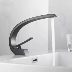 All copper gun gray wash basin faucet hot and cold water bathroom wash basin basin creative home basin faucet