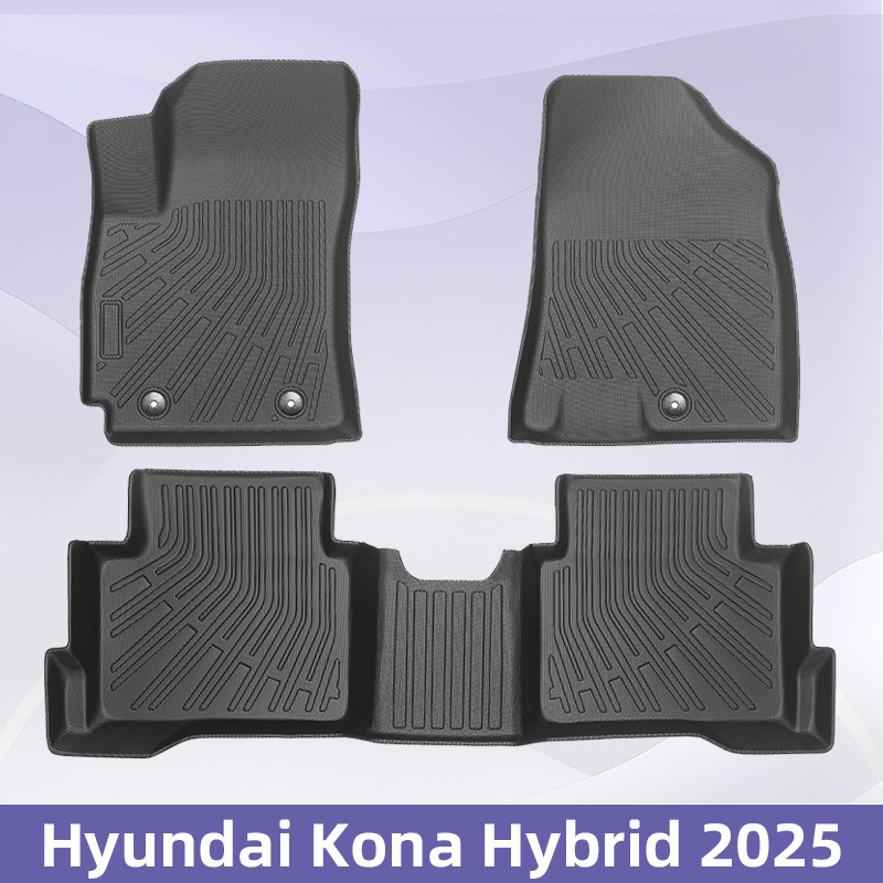 Aplicable a Hyundai Kona Hybrid 2025 TPE Foot Pads 3D All Weather Material Backpack Pad