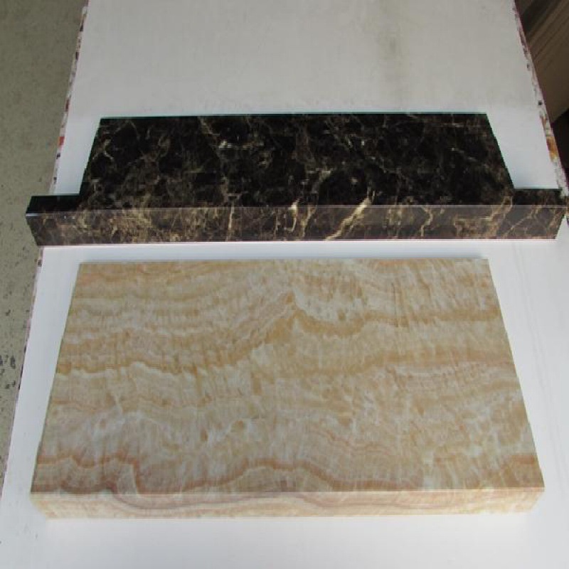 Sill stone reunite with Acrylic Angle protector mesa Acrylic mesa Marble mesa Artificial stone