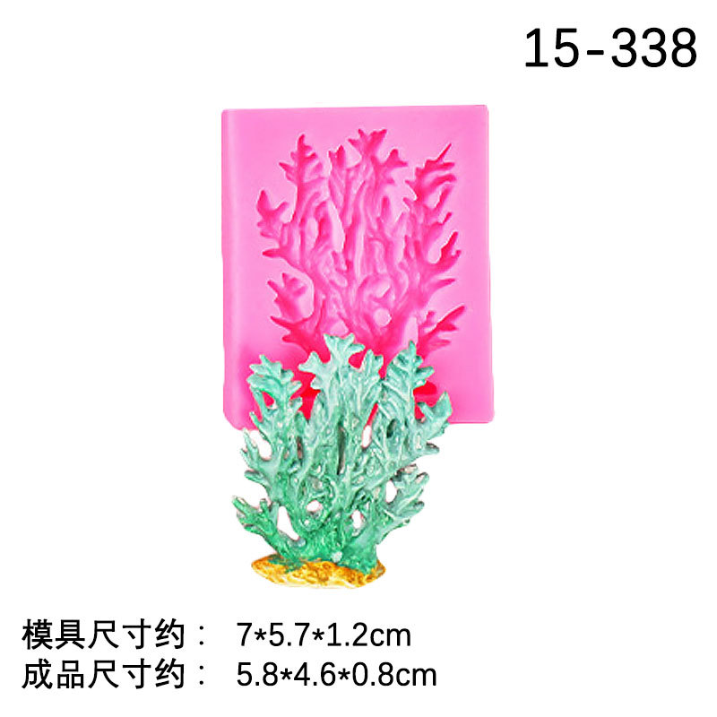 Decorativo animal marino sirena cola tamaño caballito de mar coral tortuga Concha Starfish fondant silicona molde chocolate