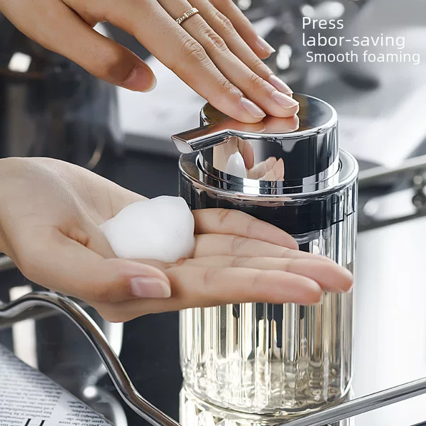 Facial Cleanser foaming machine hand sanitizer special light luxury pressing Bottle Shower Gel Shampoo foaming artifact sub-packaging