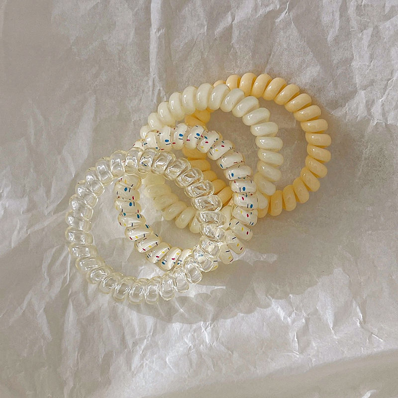 Línea telefónica bucle de cabello para mujeres 2025 nuevo alto valor facial de cabello de alta calidad cuerdas de cabello de banda de goma cuerdas de cuero al por mayor