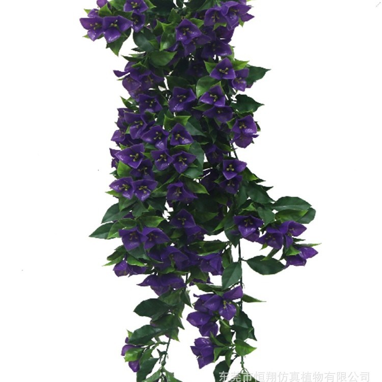 Simulación al aire libre colgante de pared anti-ultravioleta colgante de pared falso de plástico UV al aire libre colgante de pared colgante de múltiples ramas y hojas de PE grande