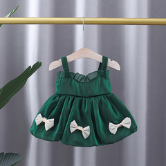 Summer New Trend Baby Girl Dress with Bow Ins Girl Baby Tank Top Princess Dress Foreign Trade One Piece Drop Shipping
