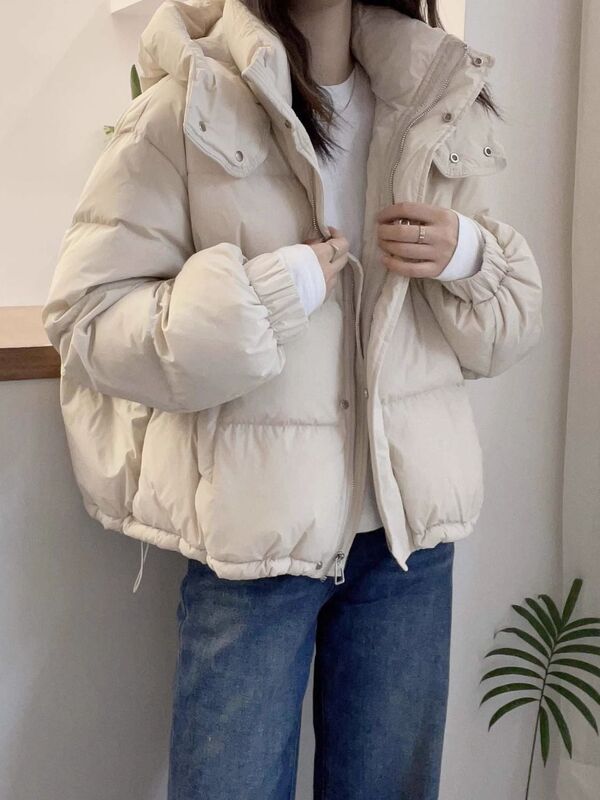 綿の服の女性の秋冬の短いタイプの韓国版の大きいサイズのゆったりした綿の服の小さい子供の帽子のファッションの保温のカジュアルなコート|undefined