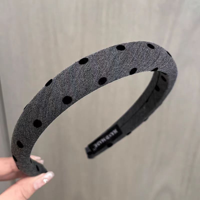 气质波点爱心发箍女新款发卡高颅顶压发头箍洗脸防滑发捆头饰|undefined