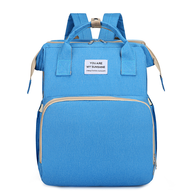 Upgraded Simple Mummy Bag Portable Folding Backpack Multifunctional Large-capacity Crib Mother And Baby Mummy Bag