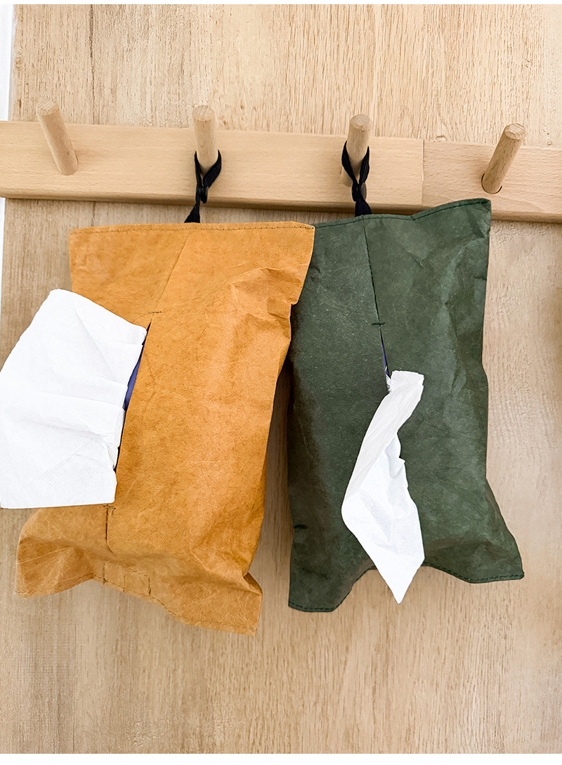 Manufacturer wholesale car tissue bag, high-end luxury hanging tissue bag, DuPont paper tissue box, waterproof for car use