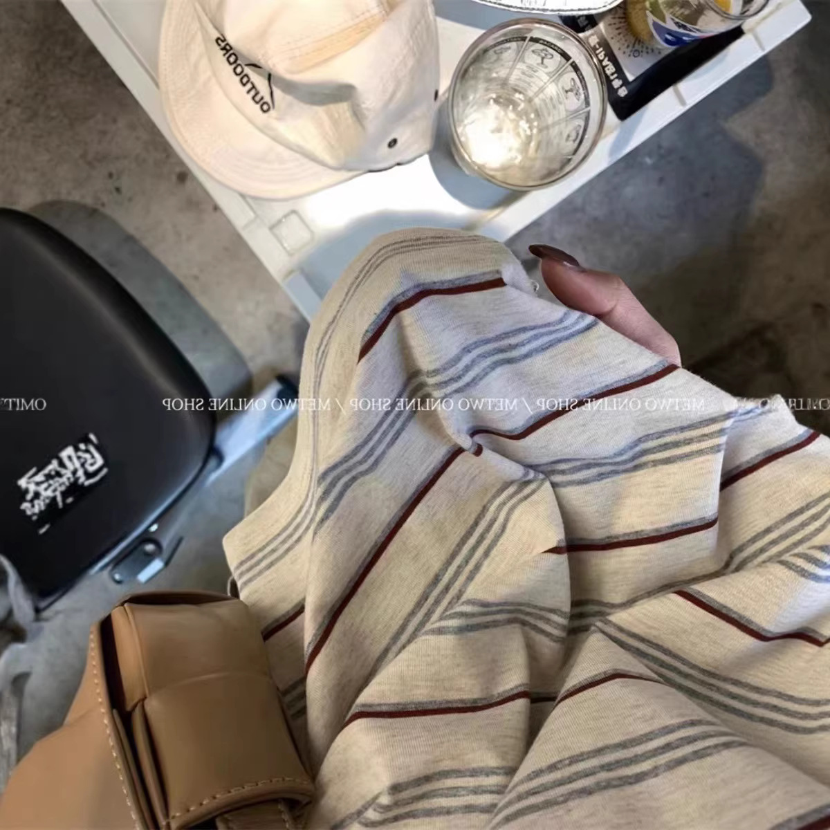 Guangzhou Shisanxing R*S* Quality Goods! 2026 Spring Style Trendy Color-Blocking Design Loose and Casual Short-Sleeve T-Shirt