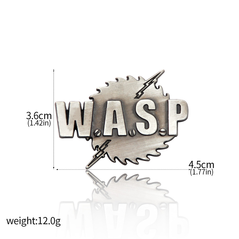 アマゾン越境人気商品 ワイルド・ストリングス 26文字 食人花 ダスティン ハート型 漫画風 ブローチ メタルバッジ