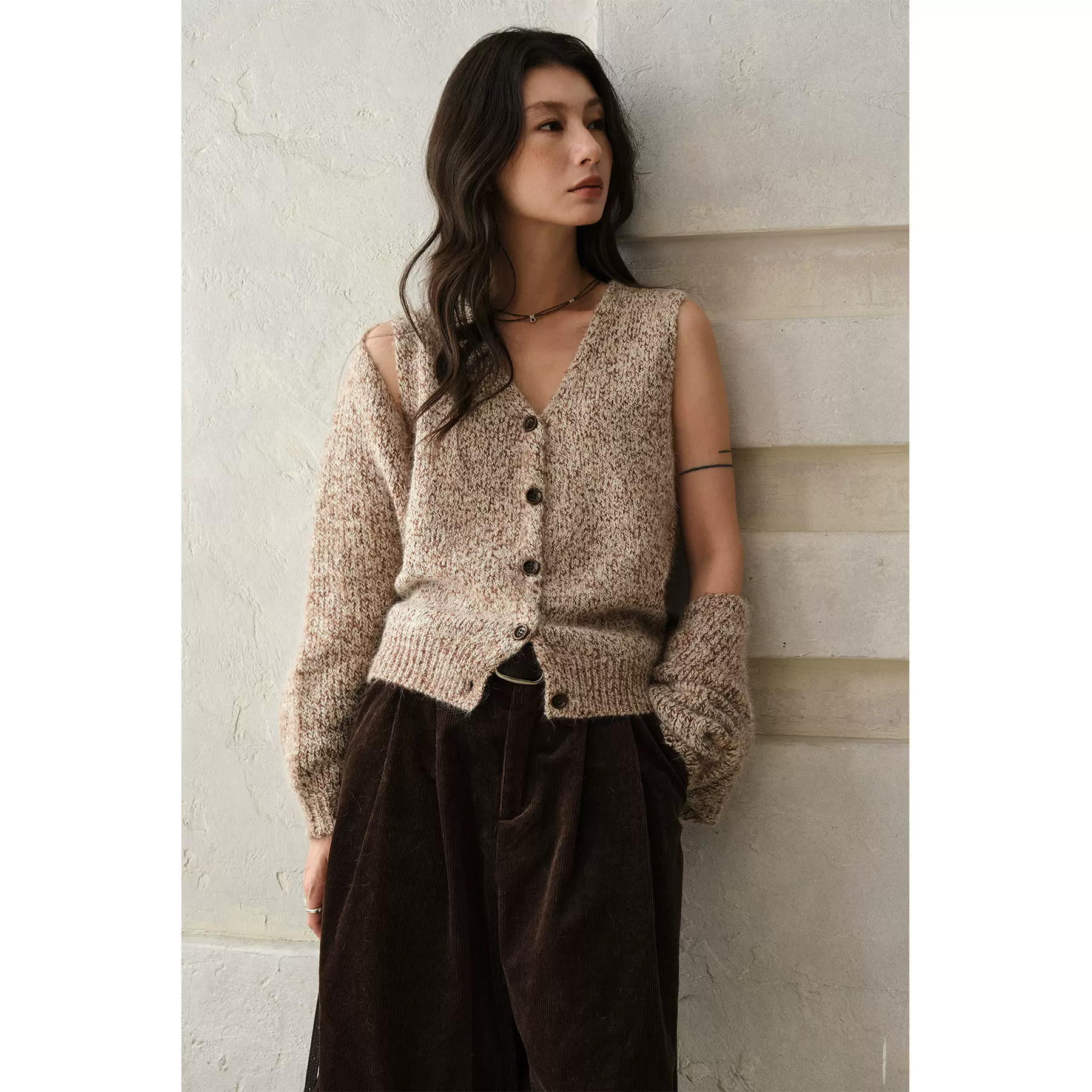 【特价不退不换】原168元 羊毛衫真两件套装气质毛衣女秋冬255279