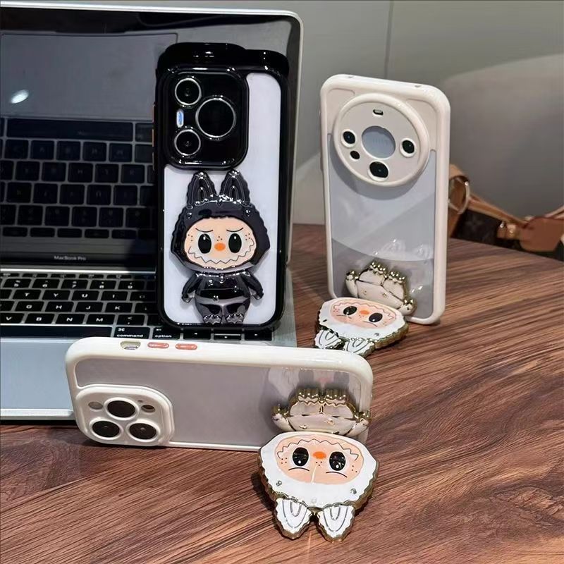 Labubu スタンドモデルは、Huawei mate60pro 携帯電話ケースに適しています。オールインクルーシブ pura70/nova12 Honor 落下防止|undefined
