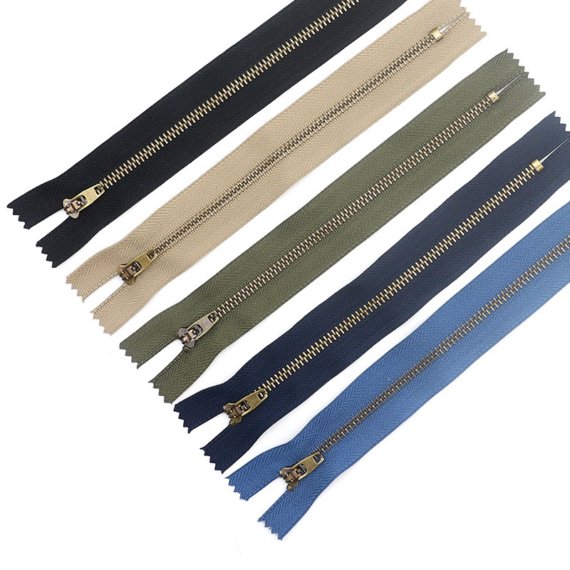 Jeans zipper No. 3 metal copper tooth closed tail pants placket baby pocket zipper black Denim color zipper Jeans zipper No. 3 metal copper tooth closed tail pants placket baby pocket zipper black Denim color zipper
