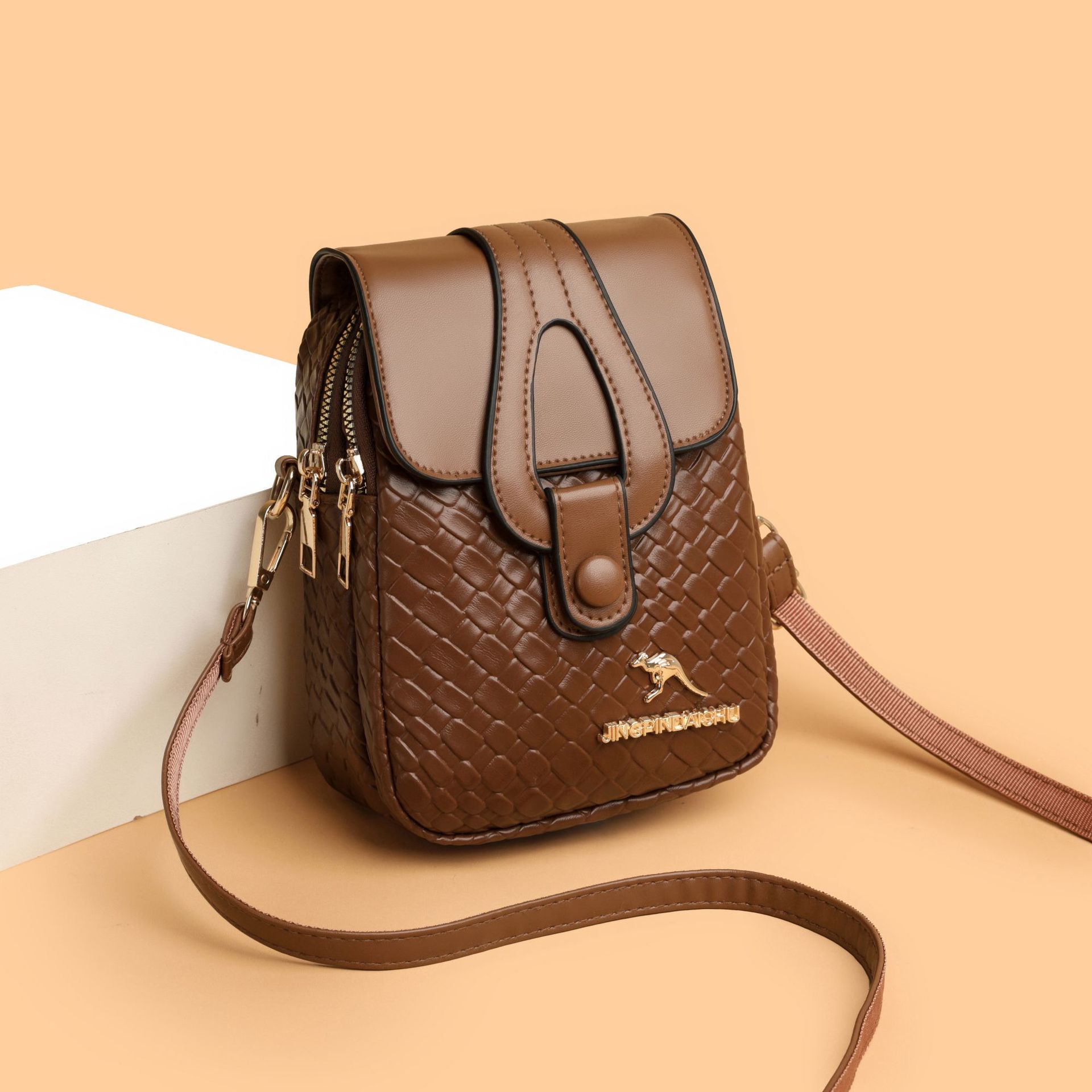 Large-Capacity Women's New Style Handbag, Korean Style Fashionable Mobile Phone Bag, High-End Fashion Bag, Fashionable Shoulder Crossbody Bag