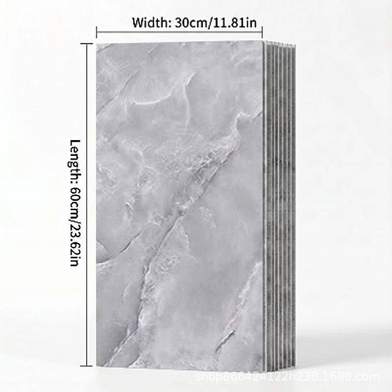 azulejos imitados pegatinas de mármol renovación de la pared decoración del hogar pared de fondo impermeable a prueba de humedad placa de aluminio y plástico