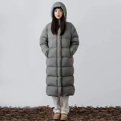 新款鹅绒羽绒服2025冬季超长过膝长款新款加厚外套
