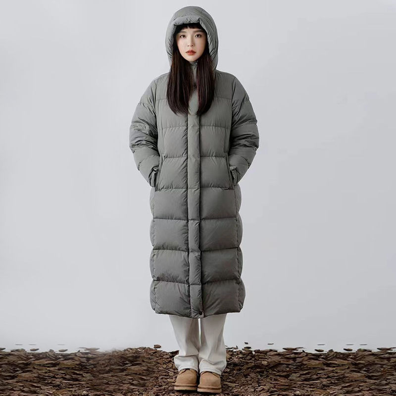 新款鹅绒羽绒服2025冬季超长过膝长款新款加厚外套|undefined