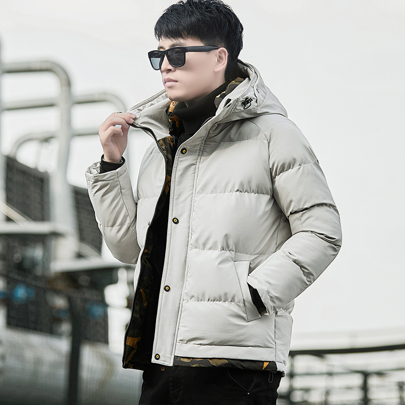 Men's Clothing Men's winter short cotton coat men's plush and thick Silk cotton cotton coat style winter loose cotton coat men_voghion.com