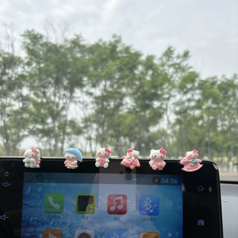 Милые украшения для автомобиля Hello Kitty KT, кошка, электромобиль, маленькие украшения, аксессуары для салона автомобиля, украшение центральной консоли автомобиля